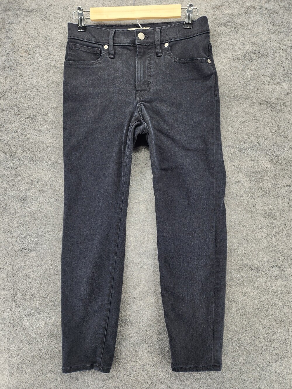 Madewell Jeans Womens 27P Mid Rise Skinny Black Denim